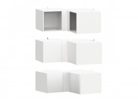 Антресоль (АН50+АН75+планка) Эккервуд (белый) в Веселовском - veselovskoe.mebel-nsk.ru | фото