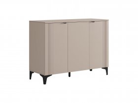 Комод 3 Рич (кашемир/фрапучино матовый/черный) в Веселовском - veselovskoe.mebel-nsk.ru | фото