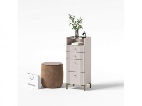 Комод 4 ящика КМ2 Одетта (дуб эндгрей/меланж) в Веселовском - veselovskoe.mebel-nsk.ru | фото
