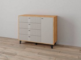 Комод «Катрин-13» (дуб крафт золотой/сантьяго софт) в Веселовском - veselovskoe.mebel-nsk.ru | фото