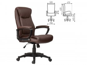 Кресло офисное BRABIX Enter EX-511, коричневое в Веселовском - veselovskoe.mebel-nsk.ru | фото