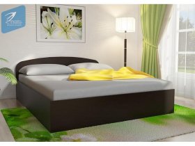 Кровать двуспальная 1,6м с подъем. мех. (венге) в Веселовском - veselovskoe.mebel-nsk.ru | фото