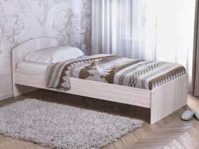 Кровать односпальная 80 с низкой спинкой (ясень шимо светлый) в Веселовском - veselovskoe.mebel-nsk.ru | фото
