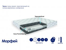 Матрас Морфей (жаккард) в Веселовском - veselovskoe.mebel-nsk.ru | фото