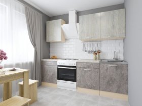 Модульная кухня Йота (пикард/цемент) в Веселовском - veselovskoe.mebel-nsk.ru | фото