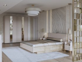 Модульная спальня Одетта (дуб эндгрей/меланж) в Веселовском - veselovskoe.mebel-nsk.ru | фото