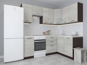 Модульная угловая кухня 1,4м*2,1м Лада (пикард) в Веселовском - veselovskoe.mebel-nsk.ru | фото
