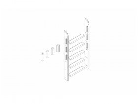 Пакет №10 Прямая лестница и опоры для двухъярусной кровати Соня в Веселовском - veselovskoe.mebel-nsk.ru | фото
