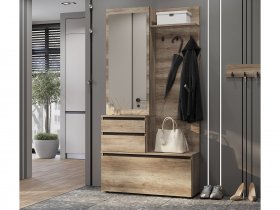 Прихожая ПР-04 Энигма (венге/дуб каньон) в Веселовском - veselovskoe.mebel-nsk.ru | фото