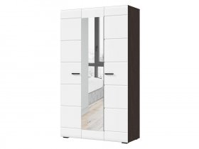 Шкаф трехстворчатый ШК-03 Либерти (венге/белый глянец) в Веселовском - veselovskoe.mebel-nsk.ru | фото