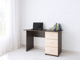 Стол письменный Сити-1 (венге/дуб молочный) в Веселовском - veselovskoe.mebel-nsk.ru | фото
